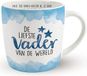 Miko Cadeau koffie/thee mok vader - wit/blauw - lieve papa - aardewerk - Vaderdag