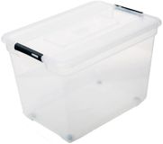 5Five Opbergkist met deksel - Solutions Box - 80 liter - 67x47x36 cm - kunststof - transparant