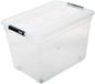 5Five Opbergkist met deksel - Solutions Box - 80 liter - 67x47x36 cm - kunststof - transparant