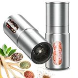 KitchenBoss 2-delige set: roestvrijstalen zout- en pepermolens