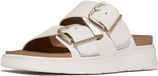 FitFlop Gen-FF Buckle Two-Bar Leather Slides WIT - Maat 43