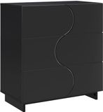 vidaXL Dressoir Zwart 70 x 38 x 75 cm Bewerkt hout