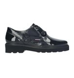 Mephisto - ORELIA - Zwart Leren Halve Schoenen met Veters - 1,5 cm Hakhoogte