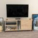 Hanah Home Industriële tv-standaard, zwart & oak, 120 x 35,3 x 50,8 cm