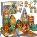 Ikonka Blocs magnétiques de construction 3D Parc d'animaux lumineux 124 pièces