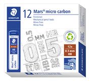 Breukvaste Staedtler Mars Micro Carbon Potloodvulling, HB, 0.5 mm, 12 Stuks