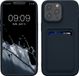 kwmobile telefoonhoesje geschikt voor iPhone 15 Pro Max - Hoesje met pasjeshouder - TPU case in donkerblauw