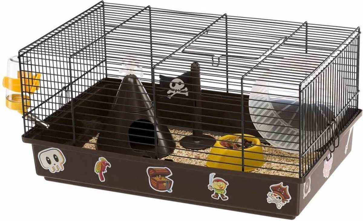 Ferplast Hamsterkooi Pirates - 46 x 28,5 x 23 cm - Bruin