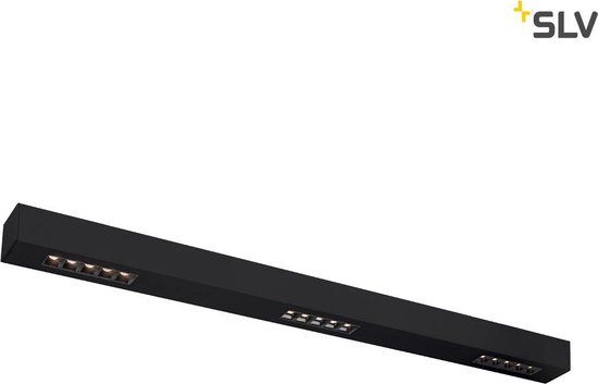 SLV Q-Line LED Plafondlamp - 100cm - Zwart - 3000K - Dimbaar