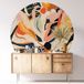Autocollant Mural Rond - Design - Diamètre 60 cm - Adhésif + Protection Mate