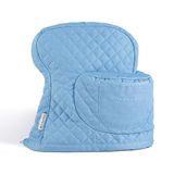 KitchenAid Staande mixerhoes kantelbaar met opbergvak, gewatteerd, 100% katoen, blauw fluweel, 36,6 x 45,7 x 25,4 cm