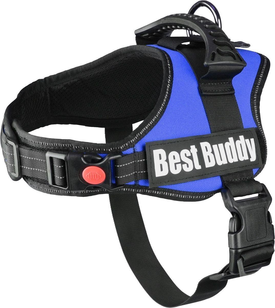 FLAMINGO Hondentuig Best Buddy Pluto Blauw - Blauw - 60 - 80 cm x 38 mm