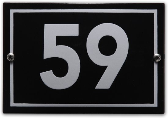 EmailleDesignÂ® Huisnummer model Phil nr. 59