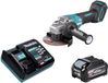 Makita GA 016 GU101 accu-haakse slijper 40 V max. 125 mm borstelloos + 1x accu 4,0 Ah + oplader