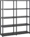 vidaXL - Opbergrek - 5-laags - 142x38x170 cm - kunststof - zwart
