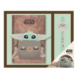 Star Wars The Mandalorian Schrijfset voor kinderen, met notitieboek en pen, motief Baby Yoda Grogu