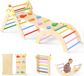 7-in-1 structure d'escalade intérieure - Arche d'escalade en bois, échelle triangulaire et toboggan - Montessori - Hauteur/inclinaison réglable - Pliable et stable - Capacité de charge 50 kg - Multicolore