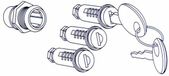 Shad Cilinderslot + 3 Sleutels (sh36 Sh42 Sh43)