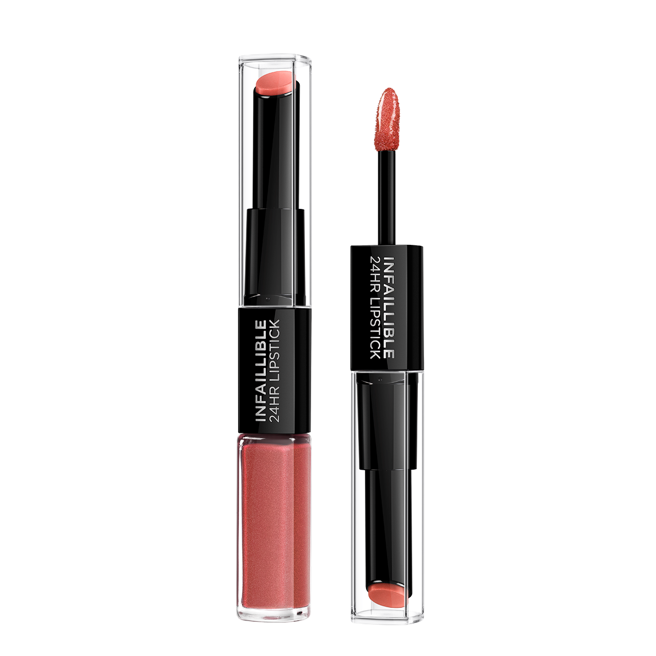 L'Oréal Make-Up Designer Infaillible 24H Lipstick - 404 Corail Constant - Rood - Langhoudende, Verzorgende Lippenstift - 5 ml