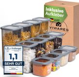 Boîtes de rangement sans marque avec couvercle, hermétiques, set de 12 pièces, sans BPA, anthracite