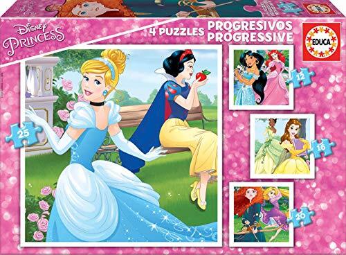Educa 17166 - Progressieve puzzels"Disney Princess 12+16+20+25"