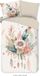 Dekbedovertrek fleurs et plumes - 1 personne 140x200/220 cm - Écru - 100% Coton renforcé