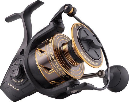 Penn Battle III 8000 - Spinning Reel - Front Drag - Gold