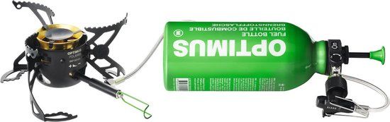 Optimus Polaris Optifuel Cooker - Black - Includes 0.4L Fuel Bottle