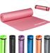 Relaxdays Yogamat - 60 x 180 cm - 1 cm dik - met draagband - Roze