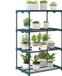 Outsunny Bloemenstandaard - Staal - 67x49x105cm - Groen