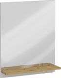 FMD Wandspiegel met schap 54,5x13,5x67,5 cm artisan eiken