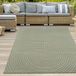 Teppich-Traum Modern vloerkleed voor binnen en buiten | Boogpatroon in groen, afmetingen: 160 x 220 cm