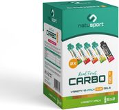 Natusport Real Fruit Carbo Gel Variety Pack - Energiegel met Echt Fruit - 10 stuks