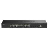 D-LINK Switch 28 ports GIGABIT SFP empilable Smart Managed Switch avec 4 x Combo et 4 x 10G SFP+