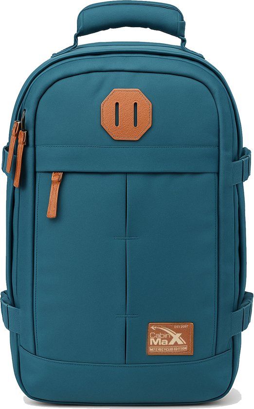 Cabin Max CabinMax Metz Reistas - 20L - Petrol Blue - Handbagage Rugzak - 40x25x20 cm