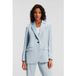 Karl Lagerfeld Blazer ajusté en satin fluide Cachemire Bleu