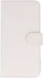 BAOHU Croco Bookstyle Wallet Case for Samsung Galaxy Note 3 Neo - White