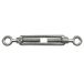 Corderie Italiane 006044864 spanslot met 2 ogen van verzinkt staal, 6 mm, 10 stuks, grijs