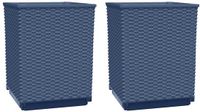 vidaXL Plantenbakken - 2 stuks - 30x30x37 cm - Polypropeen - Blauwgrijs