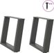 Pieds de table basse 2 pièces en forme de U 50x(42-43) cm acier anthracite