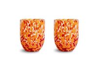Byon Verres Messy 30 cl lot de 2 Rouge-orange