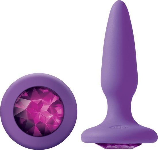 NS Novelties Glams Mini Rainbow Gem - Paarse Anal Plug - Siliconen