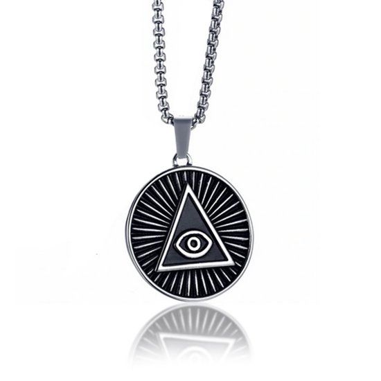 Mendes heren ketting Edelstaal Eye of Providence