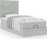 Prolenta Maison Exclusive - Ottomaans bedframe met matrassen, lichtgrijs, 90x190 cm, fluweel
