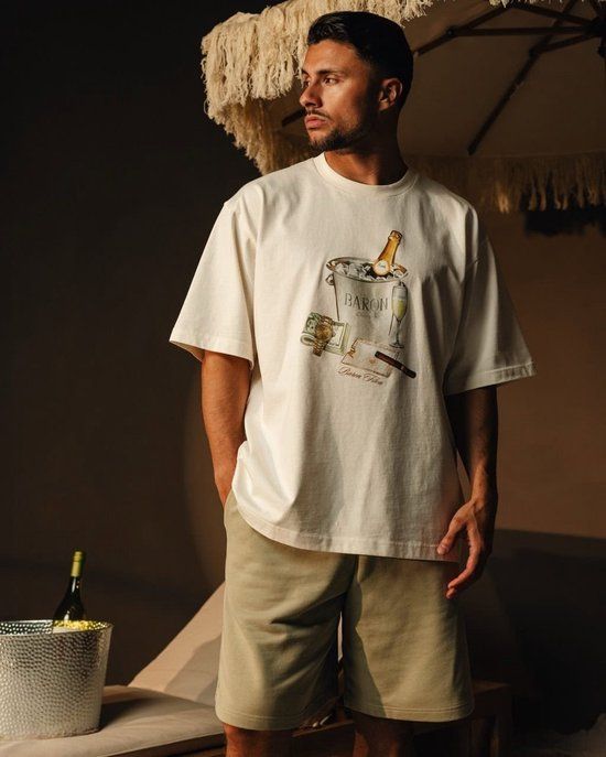 Baron Filou T-shirt SS26 Oversized Backprint Baron Beach Bill Off-White