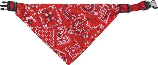 Flamingo Pinto Halsband met Bandana Rood XS - 22-35cm