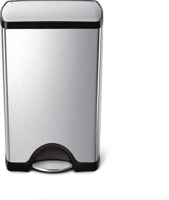 Simplehuman Rectangular Pedaalemmer Prullenbak - 38 l - Mat RVS