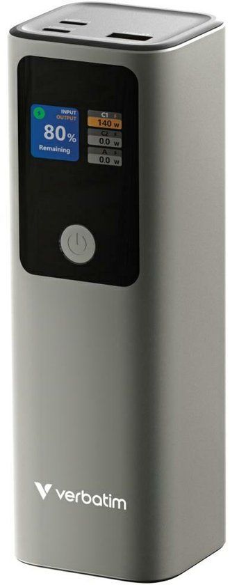 Verbatim Powerbank 27000mAh 140W 2xUSB-C PD 3.1 Transparent