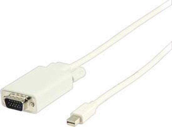 Valueline Mini DisplayPort - VGA kabel 2,00 m wit