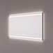 HIPP Design Spiegel Mat Zwart - 120 x 70 x 3 cm - 2 Horizontale LED Banen - Indirecte LED Verlichting - Spiegelverwarming - Touch Dimmer